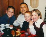 Dad With Patti's Kids, Burgess-Godwin House, Christmas Eve, 1998